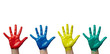 color painted child hand art craft color painted child hand art craft