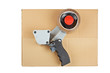 Packaging tape dispenser and shipping box Packaging tape dispenser and shipping box