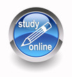 ''Study online'' glossy icon