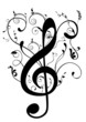 Conceptual illustration of a G clef