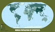 World map with country population