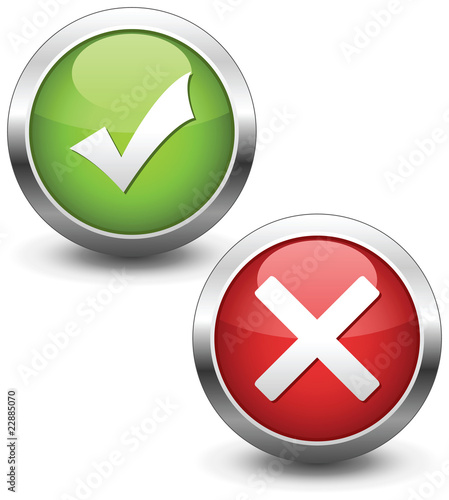 Vector: Check mark buttons. Vector illustration. Check mark buttons. Vector illustration.