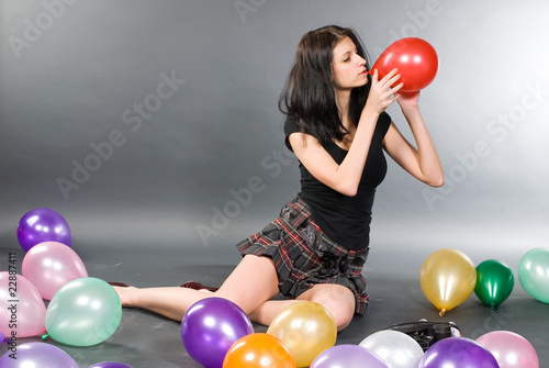 Фото: Woman with balloons