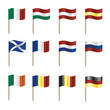 Vettoriale: sticky flags of european countries sticky flags of european countries