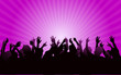 rock disco show crowd vector people