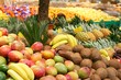 Exotic fruits in big marketplace