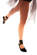 Woman legs in ballet dance isolated on white