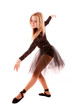 Ballet dancer isolated on white