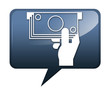 Speech bubble shaped icon Speech bubble shaped icon