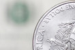 Silver one dollar coin