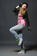 Fashion portrait of young casual girl Fashion portrait of young casual girl