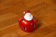 Christmas candlestick on parquet floor Christmas candlestick on parquet floor