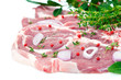 Viande de porc assaisonnée