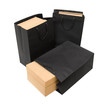 Foto: Black shopping bag with shoeboxes Black shopping bag with shoeboxes
