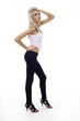 Sexy attractive gilr on white background