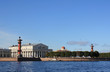 Spit of Vasilyevsky island in Saint-Petersburg