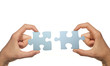 Teamspirit (Puzzleteile zusammenfügen, weißer Hintergrund)