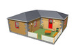 Casa di Campagna con Barbecue-Country House-3d