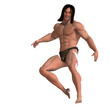 the apeman out of the jungle. 3D rendering with clipping path an the apeman out of the jungle. 3D rendering with clipping path an