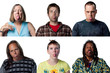Six people with tongues out