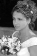 Pretty young bride with bouquet