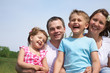 happy family outdoors
