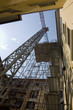 Crane and scaffold Crane and scaffold