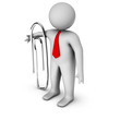 Illustration: 3d businessman with paperclip 3d businessman with paperclip