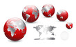 Globe and map of the world
