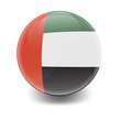 Esfera brillante con bandera Emiratos Arabes Unidos