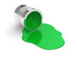 canvas print picture - Green spilled paint