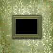 Old gold frames Victorian style on the wall in the room Old gold frames Victorian style on the wall in the room