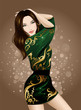 Beautiful dancing brunette