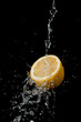 Water on lemon
