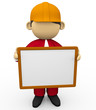 Illustration: engineer and white board engineer and white board