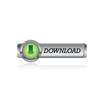 metal button with download icon