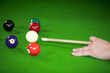 Neunerball Spielsituation - Stoss auf Weiss