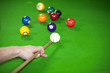 Neunerball Spielsituation - Stoss auf Weiss für die Drei
