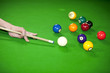 Neunerball Spielsituation - Stoss auf Weiss für die Eins