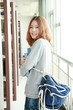 young asian girl in library young asian girl in library