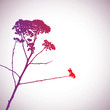 Flower silhouette. vector illustration
