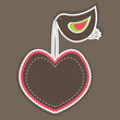 Heart Shaped banners. vector illustration