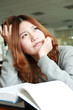 asian girl studying in library asian girl studying in library