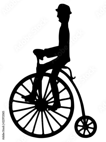 bike rider silhouette. Vector silhouette of a rider