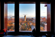 A view from the window on a sunny city. Moscow, Russia A view from the window on a sunny city. Moscow, Russia