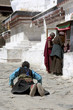 Prostrating pilgrim in Lhasa, Tibet