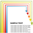 abstract rainbow arrow line background with space of your text