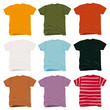 T-shirts de toutes les couleurs, vecteurs T-shirts de toutes les couleurs, vecteurs
