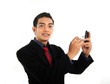 business man using mobile device