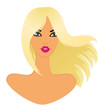 portrait of beautiful young. Beautiful vector illustration.